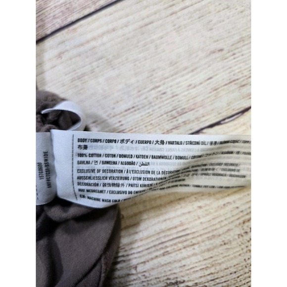 Abercrombie & Fitch Queen Women's T-SHIRT Size XS Brown Short Sleeve Crewneck - Picture 6 of 7